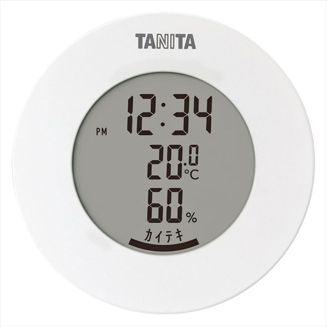 乐天商城 - タニタ デジタル温湿度計（丸型デザイン） ホワイト TT-585-WH 内祝 内祝い お祝 御祝 記念品 出産内祝い プレゼント 快気祝い 粗供養 引出物