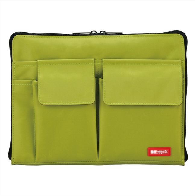 LIHIT LAB. バッグインバッグ A5 黄緑 A7553-6 内祝 内祝い お祝 御祝 記念品 出産内祝い プレゼント 快気祝い 粗供養 引出物