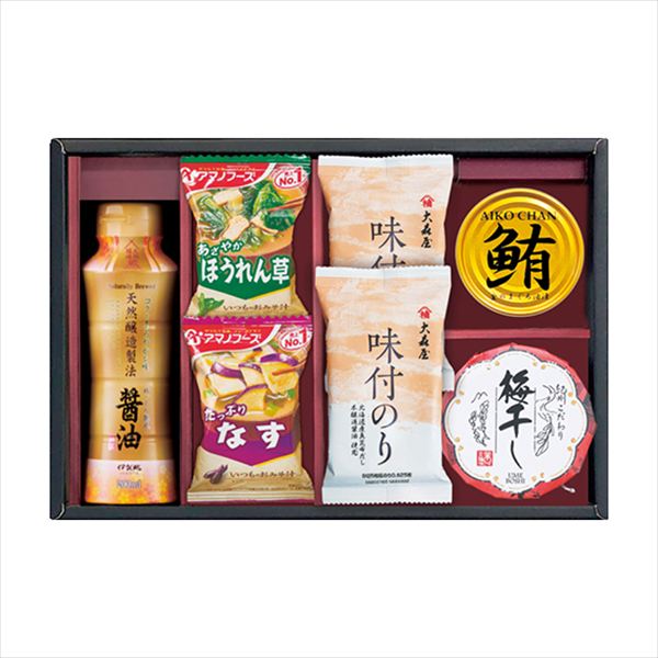 アマノフーズ&大森屋味付のりギフト NYO-CER 内祝 内祝い お祝 御祝 記念品 出産内祝い プレゼント 快気祝い 粗供養 引出物 c-mania-10189159 キッチンの殿堂!チューボーマニア パッケージ画像