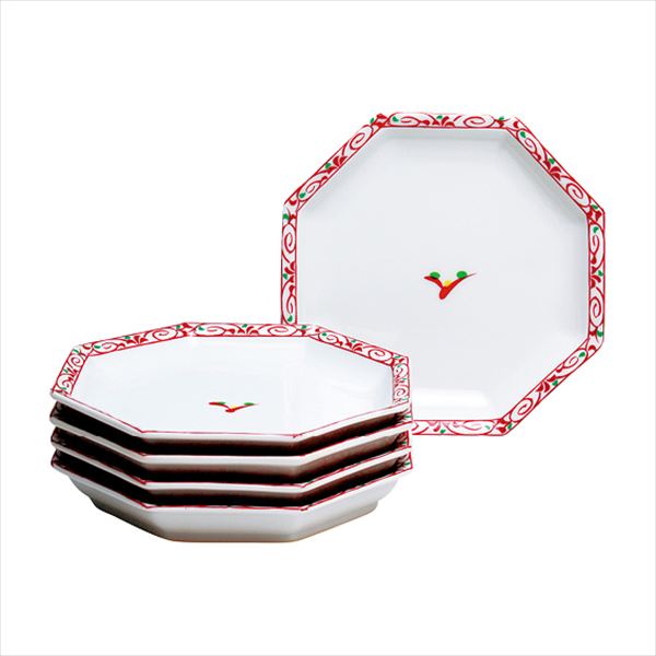 Rakuten - 有田焼 錦唐草 八角和皿揃 GS06-14 内祝 内祝い お祝 御祝 記念品 出産内祝い プレゼント 快気祝い 粗供養 引出物