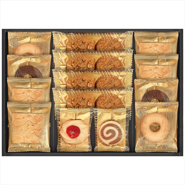 ■商品紹介：深いコーヒーとココナッツのシャキっとした食感を楽しめる一口サイズのコーヒークッキーに、甘酸っぱいジャムとバターのくちどけの良いプチラズリン、 ココアとバター生地の2層のうずまき模様のうずまきなどのクッキーを詰め合わせました。 ■商品内容：クッキー2枚入(プチコーヒー)4個・クッキー(プチラズリン・うずまき各1個・リングバター・リングココア各2個・トフィーアーモンド4個) ■商品パッケージサイズ：29×4.5×21cm メーカー希望小売価格はメーカーカタログに基づいて掲載しています ■さまざまなギフトアイテムをご用意しております。 内祝　内祝い　お祝い返し　ウェディングギフト　ブライダルギフト　引き出物　引出物　結婚引き出物　結婚引出物　結婚内祝い　出産内祝い命名内祝い　入園内祝い　入学内祝い　卒園内祝い　卒業内祝い　就職内祝い　新築内祝い　引越し内祝い　快気内祝い　開店内祝い　二次会披露宴　お祝い　御祝　結婚式　結婚祝い　出産祝い　初節句　七五三　入園祝い　入学祝い　卒園祝い　卒業祝い　成人式　就職祝い　昇進祝い新築祝い　上棟祝い　引っ越し祝い　引越し祝い　開店祝い　退職祝い　快気祝い　全快祝い　初老祝い　還暦祝い　古稀祝い　喜寿祝い　傘寿祝い米寿祝い　卒寿祝い　白寿祝い　長寿祝い　金婚式　銀婚式　ダイヤモンド婚式　結婚記念日　ギフト　ギフトセット　セット　詰め合わせ　贈答品　お返しお礼　御礼　ごあいさつ　ご挨拶　御挨拶　プレゼント　お見舞い　お見舞御礼　お餞別　引越し　引越しご挨拶　記念日　誕生日　父の日　母の日　敬老の日記念品　卒業記念品　定年退職記念品　ゴルフコンペ　コンペ景品　景品　賞品　粗品　お香典返し　香典返し　志　満中陰志　弔事　会葬御礼　法要法要引き出物　法要引出物　法事　法事引き出物　法事引出物　忌明け　四十九日　七七日忌明け志　一周忌　三回忌　回忌法要　偲び草　粗供養　初盆供物　お供え　お中元　御中元　お歳暮　御歳暮　お年賀　御年賀　残暑見舞い　年始挨拶　ボーリング大会　景品　レミパン　ゼリー　スターバックス千疋屋　結婚式　そうめん　ローラアシュレイ　プリン　話題　ディズニー　カタログギフト　ティファール　ビタクラフト　ステンレスタンブラー　リラックマのし無料　メッセージカード無料　ラッピング無料 ギフトにぴったりのアイテムをご紹介！贈り物に悩んでいる方へ、心温まるギフトアイテムを取り揃えました。高品質な食品、ふわふわのタオル、美しい食器、そしてセンスあふれる雑貨まで、幅広いラインナップであなたの大切な人への思いを伝えます。 特徴 高品質：厳選された素材と丁寧な製造工程で作られた商品ばかり。どれも長く愛用いただけます。 多用途：どんなシーンでも使える万能アイテムが揃っています。誕生日、結婚祝い、新築祝いなど、さまざまな場面に最適です。 デザイン：シンプルで洗練されたデザインから、カラフルで個性的なものまで、多彩なバリエーションをご用意。 お手頃価格：高品質ながら手ごろな価格で、コストパフォーマンスも抜群。おすすめの用途とシーン 誕生日プレゼント：大切な人の特別な日を祝うために、実用的かつ心温まるギフトを。食品やタオルは、日常で役立つアイテムとして喜ばれます。 結婚祝い：新しい生活を始めるカップルに、美しい食器やおしゃれな雑貨を。幸せな家庭を築くお手伝いができます。 新築祝い：新しい家に引っ越した友人や家族へ、インテリアにぴったりの雑貨や実用的なタオルを。快適な生活をサポートします。 お返しギフト：感謝の気持ちを込めて、おしゃれで実用的なアイテムを。食品はもちろん、使い心地の良いタオルや美しい食器も喜ばれます。 季節の贈り物：お中元やお歳暮、季節の挨拶として、季節に合ったギフトを。夏には涼しげな雑貨、冬には温かみのあるタオルや食品が最適です。 贈る相手に合わせたおすすめ グルメな方へ：美味しい食品を贈れば、食卓が一層華やかに。特別な時間を演出します。 家庭的な方へ：ふわふわのタオルや使いやすい食器で、日常生活に彩りを。 オシャレな方へ：センスあふれる雑貨で、インテリアを一層魅力的に。 まとめ あなたの気持ちを込めたギフト選びをお手伝いします。どれも心を込めて選んだアイテムばかりです。大切な人への贈り物として、自信を持っておすすめします。 商品概要 [分類] 以下のような商品をお探しの方にオススメです。スイーツ スィーツ スウィーツ Sweets ケーキ お菓子 洋菓子 デザート おやつ 小腹対策 食品 食べ物 / チョコレートケーキ チョコレート ガトーショコラ チーズケーキ 生菓子 生ケーキ ベイクドチーズケーキ [評価・マスコミ] ランキング1位のおすすめ(お勧め オススメ) インスタ映え SNS 評判 今話題の人気商品 [サービス] 以下のサービスをご利用いだだけます。不可の場合あり。お取り寄せ 全国配送 全国発送 オーダー 注文 デリバリー 取寄せ 宅配 ネット通販 持ち運び可 / 送料無料 送料込み 無料ギフト対応 日持ち長い 長期保存 賞味期限が長い 名入れ 当日発送 お急ぎ便 即日配送 即日発送 翌日配送 翌日発送 前日に買う あす楽 明日楽 即納 翌日 あす着 明日届く 配送日指定可 冷凍保存可 冷凍保管 冷凍便 ギフトラッピング ギフト対応 予約 メッセージ付き 有料メッセージカード 有料お誕生日カード ホワイトデー当日お届け可能 [パッケージ] 　 以下のような包装でお届けします。詰め合わせ セット アソート 化粧箱入り ラッピング不要 個包装 小分け 手提げ袋（有償） 2重梱包 [デザイン] 以下のようなイメージをお求めの方におすすめです。お洒落 可愛い ゴージャス 高級感 プレミアム サプライズ感 美しい インパクト 面白い 珍しい 希少 驚き シンプル 上品 スタイリッシュ エレガント モダン [ご用途] 工夫次第で様々な用途でご利用いただけます。贈り物 プレゼント ギフト プチギフト 贈答品 お祝い 御祝い 退職祝い 内祝い 出産祝い 出産内祝い 入学祝い 卒業祝い ご褒美 手土産 お土産 お使い物 お返し お礼 ご挨拶 ご進物 お配り 配る ばらまき バレンタインデー バレンタインデイ ヴァレンタイン 友チョコ 義理チョコ 本命チョコ 逆チョコ バレンタインチョコ ホワイトデー ホワイトデイ ホワイトデーのお返し 七五三 ひな祭り こどもの日 ハロウィン クリスマス お中元 お年賀 ウインターギフト 御中元 御歳暮 サマーギフト 残暑見舞い お歳暮 母の日 父の日 敬老の日 敬老会記念品 敬老会 結婚祝い 結婚内祝い 結婚記念日 結婚式二次会 二次会のプチギフト 結婚披露宴の引き出物 引き菓子 ウエディングパーティー 成人祝い 長寿祝い 還暦祝い 古希祝い 古稀祝い 喜寿祝い 傘寿祝い 米寿祝い 卒寿祝い 白寿祝い 紀寿祝い 百寿祝い 成人式 セレモニー イベント 内祝い 快気祝い 快気内祝い 出産内祝い 出産祝い 記念日 お返し ご進物 御使い物 お礼 ご挨拶 御礼 ご祝儀 祝儀の品 お使い物 ノベルティー 粗品 景品 長寿 法事 法要 仏事 年忌法事 志 粗供養 供養返し 香典返し 満中陰志 御供え お供え 御供物 弔事 七五三 ひな祭り 入学祝い 卒業祝い 卒園祝い 退職祝い 入社祝い 成人式 成人式のお祝い 朝食 食事代わり ティータイム ブレイクタイム ホームパーティー クリスマスケーキ 誕生日プレゼント 誕生祝い バースデーケーキ 学校 会社 職場 法人 取引先 部活 イベント サークル 介護施設 [おすすめの方] 以下のような様々なお客様にお喜びいただいております。10代 20代 30代 40代 50代 60代 70代 80代 90代 100歳以上 お母さん お父さん ママ パパ 兄弟姉妹 彼氏 彼女 恋人 義理の母 叔父さん 親戚の お嬢さん 大家族 家族 赤ちゃん 祖父 祖母 叔父 叔母 孫 おじいちゃん おばあちゃん じいじ ばあば 夫 旦那 妻 奥様 お嫁さん 奥さん 親 両親 娘 同僚 友達 仲間 友人 親友 上司 部下 先輩 後輩 お世話になった方 恩師 先生 大人数 女友達 法人 女性 男性 大人 子ども 子供用 小学生 中学生 高校生 男の子 女の子 辛党 甘党 甘いものが苦手 高齢者 お年寄り [その他おすすめ] 以下のような商品に興味のある方にもオススメです。大量 大量購入 財布に優しい 大人数 業務用 大量スイーツ お試し コスパ良い /深いコーヒーとココナッツのシャキっとした食感を楽しめる一口サイズのコーヒークッキーに、甘酸っぱいジャムとバターのくちどけの良いプチラズリン、 ココアとバター生地の2層のうずまき模様のうずまきなどのクッキーを詰め合わせました。