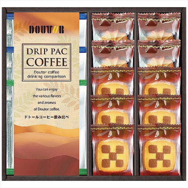 ■商品紹介：大人気のドトールコーヒーとクッキーをセットにしました。ドトールは深煎りブレンドとキリマンジャロブレンドの2種類を楽しめます。美味しい珈琲で優雅なカフェタイムをお楽しみください。 ■商品内容：ドトールコーヒー(深煎りブレンド7g×2袋・キリマンジャロブレンド7g×1袋)・クッキー(チェス6枚・コーヒー4枚) ■商品パッケージサイズ：23×6.5×21cm メーカー希望小売価格はメーカーカタログに基づいて掲載しています ■さまざまなギフトアイテムをご用意しております。 内祝　内祝い　お祝い返し　ウェディングギフト　ブライダルギフト　引き出物　引出物　結婚引き出物　結婚引出物　結婚内祝い　出産内祝い命名内祝い　入園内祝い　入学内祝い　卒園内祝い　卒業内祝い　就職内祝い　新築内祝い　引越し内祝い　快気内祝い　開店内祝い　二次会披露宴　お祝い　御祝　結婚式　結婚祝い　出産祝い　初節句　七五三　入園祝い　入学祝い　卒園祝い　卒業祝い　成人式　就職祝い　昇進祝い新築祝い　上棟祝い　引っ越し祝い　引越し祝い　開店祝い　退職祝い　快気祝い　全快祝い　初老祝い　還暦祝い　古稀祝い　喜寿祝い　傘寿祝い米寿祝い　卒寿祝い　白寿祝い　長寿祝い　金婚式　銀婚式　ダイヤモンド婚式　結婚記念日　ギフト　ギフトセット　セット　詰め合わせ　贈答品　お返しお礼　御礼　ごあいさつ　ご挨拶　御挨拶　プレゼント　お見舞い　お見舞御礼　お餞別　引越し　引越しご挨拶　記念日　誕生日　父の日　母の日　敬老の日記念品　卒業記念品　定年退職記念品　ゴルフコンペ　コンペ景品　景品　賞品　粗品　お香典返し　香典返し　志　満中陰志　弔事　会葬御礼　法要法要引き出物　法要引出物　法事　法事引き出物　法事引出物　忌明け　四十九日　七七日忌明け志　一周忌　三回忌　回忌法要　偲び草　粗供養　初盆供物　お供え　お中元　御中元　お歳暮　御歳暮　お年賀　御年賀　残暑見舞い　年始挨拶　ボーリング大会　景品　レミパン　ゼリー　スターバックス千疋屋　結婚式　そうめん　ローラアシュレイ　プリン　話題　ディズニー　カタログギフト　ティファール　ビタクラフト　ステンレスタンブラー　リラックマのし無料　メッセージカード無料　ラッピング無料 ギフトにぴったりのアイテムをご紹介！贈り物に悩んでいる方へ、心温まるギフトアイテムを取り揃えました。高品質な食品、ふわふわのタオル、美しい食器、そしてセンスあふれる雑貨まで、幅広いラインナップであなたの大切な人への思いを伝えます。 特徴 高品質：厳選された素材と丁寧な製造工程で作られた商品ばかり。どれも長く愛用いただけます。 多用途：どんなシーンでも使える万能アイテムが揃っています。誕生日、結婚祝い、新築祝いなど、さまざまな場面に最適です。 デザイン：シンプルで洗練されたデザインから、カラフルで個性的なものまで、多彩なバリエーションをご用意。 お手頃価格：高品質ながら手ごろな価格で、コストパフォーマンスも抜群。おすすめの用途とシーン 誕生日プレゼント：大切な人の特別な日を祝うために、実用的かつ心温まるギフトを。食品やタオルは、日常で役立つアイテムとして喜ばれます。 結婚祝い：新しい生活を始めるカップルに、美しい食器やおしゃれな雑貨を。幸せな家庭を築くお手伝いができます。 新築祝い：新しい家に引っ越した友人や家族へ、インテリアにぴったりの雑貨や実用的なタオルを。快適な生活をサポートします。 お返しギフト：感謝の気持ちを込めて、おしゃれで実用的なアイテムを。食品はもちろん、使い心地の良いタオルや美しい食器も喜ばれます。 季節の贈り物：お中元やお歳暮、季節の挨拶として、季節に合ったギフトを。夏には涼しげな雑貨、冬には温かみのあるタオルや食品が最適です。 贈る相手に合わせたおすすめ グルメな方へ：美味しい食品を贈れば、食卓が一層華やかに。特別な時間を演出します。 家庭的な方へ：ふわふわのタオルや使いやすい食器で、日常生活に彩りを。 オシャレな方へ：センスあふれる雑貨で、インテリアを一層魅力的に。 まとめ あなたの気持ちを込めたギフト選びをお手伝いします。どれも心を込めて選んだアイテムばかりです。大切な人への贈り物として、自信を持っておすすめします。 商品概要 [分類] 以下のような商品をお探しの方にオススメです。スイーツ スィーツ スウィーツ Sweets ケーキ お菓子 洋菓子 デザート おやつ 小腹対策 食品 食べ物 / チョコレートケーキ チョコレート ガトーショコラ チーズケーキ 生菓子 生ケーキ ベイクドチーズケーキ [評価・マスコミ] ランキング1位のおすすめ(お勧め オススメ) インスタ映え SNS 評判 今話題の人気商品 [サービス] 以下のサービスをご利用いだだけます。不可の場合あり。お取り寄せ 全国配送 全国発送 オーダー 注文 デリバリー 取寄せ 宅配 ネット通販 持ち運び可 / 送料無料 送料込み 無料ギフト対応 日持ち長い 長期保存 賞味期限が長い 名入れ 当日発送 お急ぎ便 即日配送 即日発送 翌日配送 翌日発送 前日に買う あす楽 明日楽 即納 翌日 あす着 明日届く 配送日指定可 冷凍保存可 冷凍保管 冷凍便 ギフトラッピング ギフト対応 予約 メッセージ付き 有料メッセージカード 有料お誕生日カード ホワイトデー当日お届け可能 [パッケージ] 　 以下のような包装でお届けします。詰め合わせ セット アソート 化粧箱入り ラッピング不要 個包装 小分け 手提げ袋（有償） 2重梱包 [デザイン] 以下のようなイメージをお求めの方におすすめです。お洒落 可愛い ゴージャス 高級感 プレミアム サプライズ感 美しい インパクト 面白い 珍しい 希少 驚き シンプル 上品 スタイリッシュ エレガント モダン [ご用途] 工夫次第で様々な用途でご利用いただけます。贈り物 プレゼント ギフト プチギフト 贈答品 お祝い 御祝い 退職祝い 内祝い 出産祝い 出産内祝い 入学祝い 卒業祝い ご褒美 手土産 お土産 お使い物 お返し お礼 ご挨拶 ご進物 お配り 配る ばらまき バレンタインデー バレンタインデイ ヴァレンタイン 友チョコ 義理チョコ 本命チョコ 逆チョコ バレンタインチョコ ホワイトデー ホワイトデイ ホワイトデーのお返し 七五三 ひな祭り こどもの日 ハロウィン クリスマス お中元 お年賀 ウインターギフト 御中元 御歳暮 サマーギフト 残暑見舞い お歳暮 母の日 父の日 敬老の日 敬老会記念品 敬老会 結婚祝い 結婚内祝い 結婚記念日 結婚式二次会 二次会のプチギフト 結婚披露宴の引き出物 引き菓子 ウエディングパーティー 成人祝い 長寿祝い 還暦祝い 古希祝い 古稀祝い 喜寿祝い 傘寿祝い 米寿祝い 卒寿祝い 白寿祝い 紀寿祝い 百寿祝い 成人式 セレモニー イベント 内祝い 快気祝い 快気内祝い 出産内祝い 出産祝い 記念日 お返し ご進物 御使い物 お礼 ご挨拶 御礼 ご祝儀 祝儀の品 お使い物 ノベルティー 粗品 景品 長寿 法事 法要 仏事 年忌法事 志 粗供養 供養返し 香典返し 満中陰志 御供え お供え 御供物 弔事 七五三 ひな祭り 入学祝い 卒業祝い 卒園祝い 退職祝い 入社祝い 成人式 成人式のお祝い 朝食 食事代わり ティータイム ブレイクタイム ホームパーティー クリスマスケーキ 誕生日プレゼント 誕生祝い バースデーケーキ 学校 会社 職場 法人 取引先 部活 イベント サークル 介護施設 [おすすめの方] 以下のような様々なお客様にお喜びいただいております。10代 20代 30代 40代 50代 60代 70代 80代 90代 100歳以上 お母さん お父さん ママ パパ 兄弟姉妹 彼氏 彼女 恋人 義理の母 叔父さん 親戚の お嬢さん 大家族 家族 赤ちゃん 祖父 祖母 叔父 叔母 孫 おじいちゃん おばあちゃん じいじ ばあば 夫 旦那 妻 奥様 お嫁さん 奥さん 親 両親 娘 同僚 友達 仲間 友人 親友 上司 部下 先輩 後輩 お世話になった方 恩師 先生 大人数 女友達 法人 女性 男性 大人 子ども 子供用 小学生 中学生 高校生 男の子 女の子 辛党 甘党 甘いものが苦手 高齢者 お年寄り [その他おすすめ] 以下のような商品に興味のある方にもオススメです。大量 大量購入 財布に優しい 大人数 業務用 大量スイーツ お試し コスパ良い /大人気のドトールコーヒーとクッキーをセットにしました。ドトールは深煎りブレンドとキリマンジャロブレンドの2種類を楽しめます。美味しい珈琲で優雅なカフェタイムをお楽しみください。