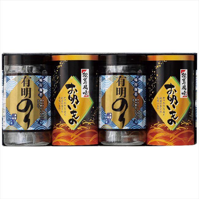 ■商品紹介：松茸の香りが楽しめる永谷園のお吸い物と有明海の恵みを受けて育った風味豊かな海苔の詰合せです。 ■商品内容：有明のり(8切4枚5袋)・永谷園松茸風味お吸い物(2.3g×3袋)各2個 ■商品パッケージサイズ：31×8×15cm メーカー希望小売価格はメーカーカタログに基づいて掲載しています ■さまざまなギフトアイテムをご用意しております。 内祝　内祝い　お祝い返し　ウェディングギフト　ブライダルギフト　引き出物　引出物　結婚引き出物　結婚引出物　結婚内祝い　出産内祝い命名内祝い　入園内祝い　入学内祝い　卒園内祝い　卒業内祝い　就職内祝い　新築内祝い　引越し内祝い　快気内祝い　開店内祝い　二次会披露宴　お祝い　御祝　結婚式　結婚祝い　出産祝い　初節句　七五三　入園祝い　入学祝い　卒園祝い　卒業祝い　成人式　就職祝い　昇進祝い新築祝い　上棟祝い　引っ越し祝い　引越し祝い　開店祝い　退職祝い　快気祝い　全快祝い　初老祝い　還暦祝い　古稀祝い　喜寿祝い　傘寿祝い米寿祝い　卒寿祝い　白寿祝い　長寿祝い　金婚式　銀婚式　ダイヤモンド婚式　結婚記念日　ギフト　ギフトセット　セット　詰め合わせ　贈答品　お返しお礼　御礼　ごあいさつ　ご挨拶　御挨拶　プレゼント　お見舞い　お見舞御礼　お餞別　引越し　引越しご挨拶　記念日　誕生日　父の日　母の日　敬老の日記念品　卒業記念品　定年退職記念品　ゴルフコンペ　コンペ景品　景品　賞品　粗品　お香典返し　香典返し　志　満中陰志　弔事　会葬御礼　法要法要引き出物　法要引出物　法事　法事引き出物　法事引出物　忌明け　四十九日　七七日忌明け志　一周忌　三回忌　回忌法要　偲び草　粗供養　初盆供物　お供え　お中元　御中元　お歳暮　御歳暮　お年賀　御年賀　残暑見舞い　年始挨拶　ボーリング大会　景品　レミパン　ゼリー　スターバックス千疋屋　結婚式　そうめん　ローラアシュレイ　プリン　話題　ディズニー　カタログギフト　ティファール　ビタクラフト　ステンレスタンブラー　リラックマのし無料　メッセージカード無料　ラッピング無料 ギフトにぴったりのアイテムをご紹介！贈り物に悩んでいる方へ、心温まるギフトアイテムを取り揃えました。高品質な食品、ふわふわのタオル、美しい食器、そしてセンスあふれる雑貨まで、幅広いラインナップであなたの大切な人への思いを伝えます。 特徴 高品質：厳選された素材と丁寧な製造工程で作られた商品ばかり。どれも長く愛用いただけます。 多用途：どんなシーンでも使える万能アイテムが揃っています。誕生日、結婚祝い、新築祝いなど、さまざまな場面に最適です。 デザイン：シンプルで洗練されたデザインから、カラフルで個性的なものまで、多彩なバリエーションをご用意。 お手頃価格：高品質ながら手ごろな価格で、コストパフォーマンスも抜群。おすすめの用途とシーン 誕生日プレゼント：大切な人の特別な日を祝うために、実用的かつ心温まるギフトを。食品やタオルは、日常で役立つアイテムとして喜ばれます。 結婚祝い：新しい生活を始めるカップルに、美しい食器やおしゃれな雑貨を。幸せな家庭を築くお手伝いができます。 新築祝い：新しい家に引っ越した友人や家族へ、インテリアにぴったりの雑貨や実用的なタオルを。快適な生活をサポートします。 お返しギフト：感謝の気持ちを込めて、おしゃれで実用的なアイテムを。食品はもちろん、使い心地の良いタオルや美しい食器も喜ばれます。 季節の贈り物：お中元やお歳暮、季節の挨拶として、季節に合ったギフトを。夏には涼しげな雑貨、冬には温かみのあるタオルや食品が最適です。 贈る相手に合わせたおすすめ グルメな方へ：美味しい食品を贈れば、食卓が一層華やかに。特別な時間を演出します。 家庭的な方へ：ふわふわのタオルや使いやすい食器で、日常生活に彩りを。 オシャレな方へ：センスあふれる雑貨で、インテリアを一層魅力的に。 まとめ あなたの気持ちを込めたギフト選びをお手伝いします。どれも心を込めて選んだアイテムばかりです。大切な人への贈り物として、自信を持っておすすめします。 商品概要 [分類] 以下のような商品をお探しの方にオススメです。スイーツ スィーツ スウィーツ Sweets ケーキ お菓子 洋菓子 デザート おやつ 小腹対策 食品 食べ物 / チョコレートケーキ チョコレート ガトーショコラ チーズケーキ 生菓子 生ケーキ ベイクドチーズケーキ [評価・マスコミ] ランキング1位のおすすめ(お勧め オススメ) インスタ映え SNS 評判 今話題の人気商品 [サービス] 以下のサービスをご利用いだだけます。不可の場合あり。お取り寄せ 全国配送 全国発送 オーダー 注文 デリバリー 取寄せ 宅配 ネット通販 持ち運び可 / 送料無料 送料込み 無料ギフト対応 日持ち長い 長期保存 賞味期限が長い 名入れ 当日発送 お急ぎ便 即日配送 即日発送 翌日配送 翌日発送 前日に買う あす楽 明日楽 即納 翌日 あす着 明日届く 配送日指定可 冷凍保存可 冷凍保管 冷凍便 ギフトラッピング ギフト対応 予約 メッセージ付き 有料メッセージカード 有料お誕生日カード ホワイトデー当日お届け可能 [パッケージ] 　 以下のような包装でお届けします。詰め合わせ セット アソート 化粧箱入り ラッピング不要 個包装 小分け 手提げ袋（有償） 2重梱包 [デザイン] 以下のようなイメージをお求めの方におすすめです。お洒落 可愛い ゴージャス 高級感 プレミアム サプライズ感 美しい インパクト 面白い 珍しい 希少 驚き シンプル 上品 スタイリッシュ エレガント モダン [ご用途] 工夫次第で様々な用途でご利用いただけます。贈り物 プレゼント ギフト プチギフト 贈答品 お祝い 御祝い 退職祝い 内祝い 出産祝い 出産内祝い 入学祝い 卒業祝い ご褒美 手土産 お土産 お使い物 お返し お礼 ご挨拶 ご進物 お配り 配る ばらまき バレンタインデー バレンタインデイ ヴァレンタイン 友チョコ 義理チョコ 本命チョコ 逆チョコ バレンタインチョコ ホワイトデー ホワイトデイ ホワイトデーのお返し 七五三 ひな祭り こどもの日 ハロウィン クリスマス お中元 お年賀 ウインターギフト 御中元 御歳暮 サマーギフト 残暑見舞い お歳暮 母の日 父の日 敬老の日 敬老会記念品 敬老会 結婚祝い 結婚内祝い 結婚記念日 結婚式二次会 二次会のプチギフト 結婚披露宴の引き出物 引き菓子 ウエディングパーティー 成人祝い 長寿祝い 還暦祝い 古希祝い 古稀祝い 喜寿祝い 傘寿祝い 米寿祝い 卒寿祝い 白寿祝い 紀寿祝い 百寿祝い 成人式 セレモニー イベント 内祝い 快気祝い 快気内祝い 出産内祝い 出産祝い 記念日 お返し ご進物 御使い物 お礼 ご挨拶 御礼 ご祝儀 祝儀の品 お使い物 ノベルティー 粗品 景品 長寿 法事 法要 仏事 年忌法事 志 粗供養 供養返し 香典返し 満中陰志 御供え お供え 御供物 弔事 七五三 ひな祭り 入学祝い 卒業祝い 卒園祝い 退職祝い 入社祝い 成人式 成人式のお祝い 朝食 食事代わり ティータイム ブレイクタイム ホームパーティー クリスマスケーキ 誕生日プレゼント 誕生祝い バースデーケーキ 学校 会社 職場 法人 取引先 部活 イベント サークル 介護施設 [おすすめの方] 以下のような様々なお客様にお喜びいただいております。10代 20代 30代 40代 50代 60代 70代 80代 90代 100歳以上 お母さん お父さん ママ パパ 兄弟姉妹 彼氏 彼女 恋人 義理の母 叔父さん 親戚の お嬢さん 大家族 家族 赤ちゃん 祖父 祖母 叔父 叔母 孫 おじいちゃん おばあちゃん じいじ ばあば 夫 旦那 妻 奥様 お嫁さん 奥さん 親 両親 娘 同僚 友達 仲間 友人 親友 上司 部下 先輩 後輩 お世話になった方 恩師 先生 大人数 女友達 法人 女性 男性 大人 子ども 子供用 小学生 中学生 高校生 男の子 女の子 辛党 甘党 甘いものが苦手 高齢者 お年寄り [その他おすすめ] 以下のような商品に興味のある方にもオススメです。大量 大量購入 財布に優しい 大人数 業務用 大量スイーツ お試し コスパ良い /松茸の香りが楽しめる永谷園のお吸い物と有明海の恵みを受けて育った風味豊かな海苔の詰合せです。