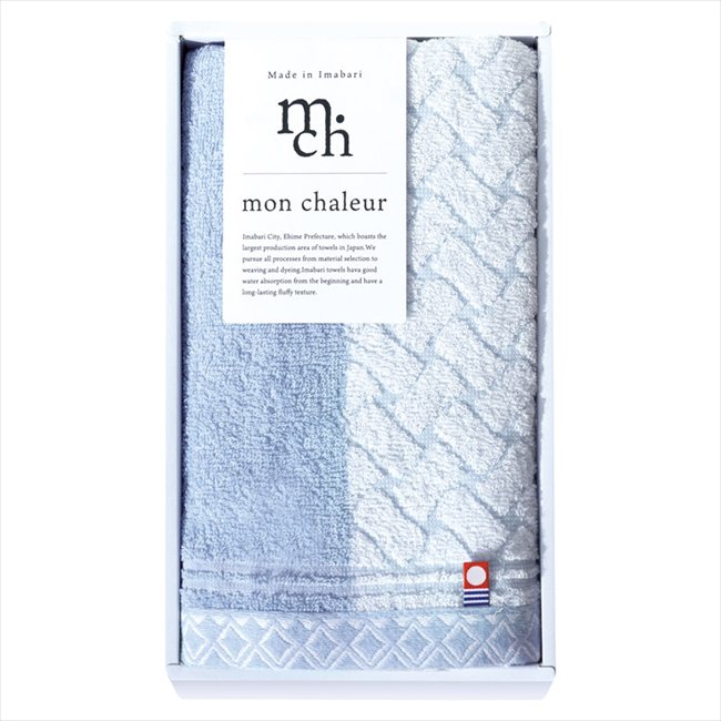Mon Chaleur フェイスタオル ブルー MO-012 BL/PI 内祝 内祝い お祝 御祝 記念品 出産内祝い プレゼン..