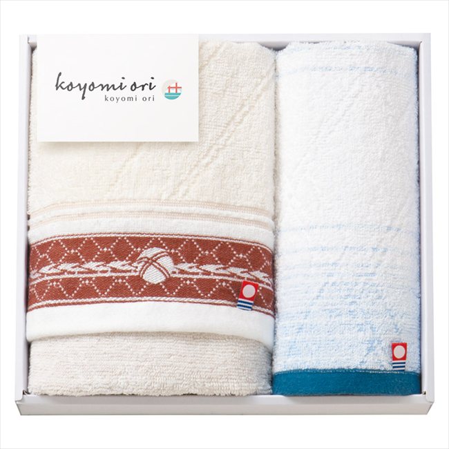 koyomi ori フェイスタオル&ウォッシュタオル KOY-2008 内祝 内祝い お祝 御祝 記念品 出産内祝い プレゼント 快気祝い 粗供養 引出物