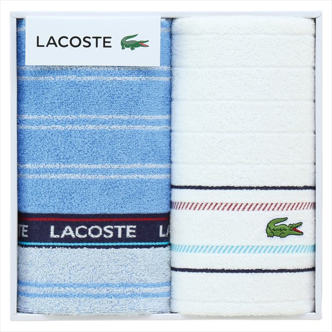 ラコステ Lシュルファス フェイスタオル2P LF20177 内祝 内祝い お祝 御祝 記念品 出産内祝い プレゼント 快気祝い 粗供養 引出物