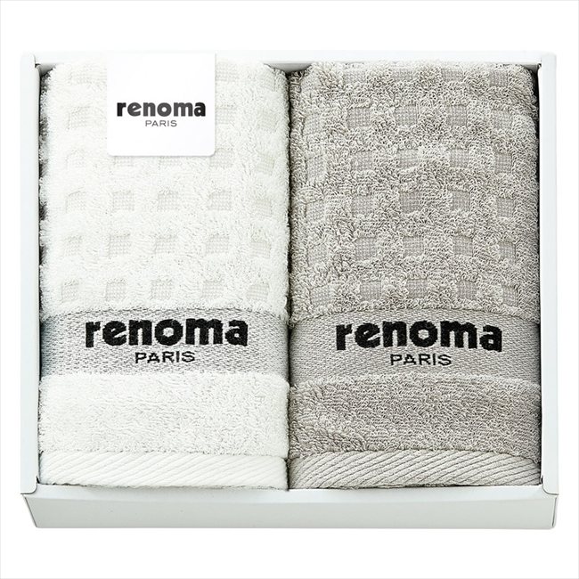 renoma フェイスタオル2P RE2625 内祝 内祝い お祝 御祝 記念品 出産内祝い プレゼント 快気祝い 粗供養 引出物