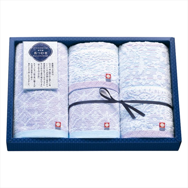 伊予国 花つむぎ つむぎ フェイスタオル2P&ウォッシュタオル2P IH4031 内祝 内祝い お祝 御祝 記念品 出産内祝い プレゼント 快気祝い 粗供養 引出物