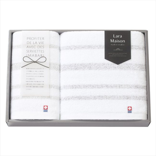 今治lara Maisonーララメゾンー 日本製 愛媛今治 バスタオル&フェイスタオル 64035 内祝 内祝い お祝 御祝 記念品 出産内祝い プレゼント 快気祝い 粗供養 引出物