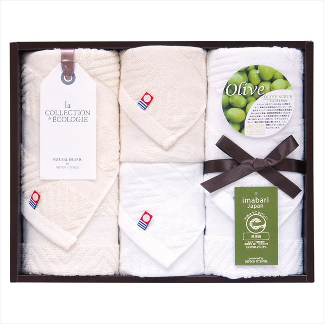 ナチュラルアイランド フェイスタオル2P&ハンドタオル2P TNI3003014 内祝 内祝い お祝 御祝 記念品 出産内祝い プレゼント 快気祝い 粗供養 引出物