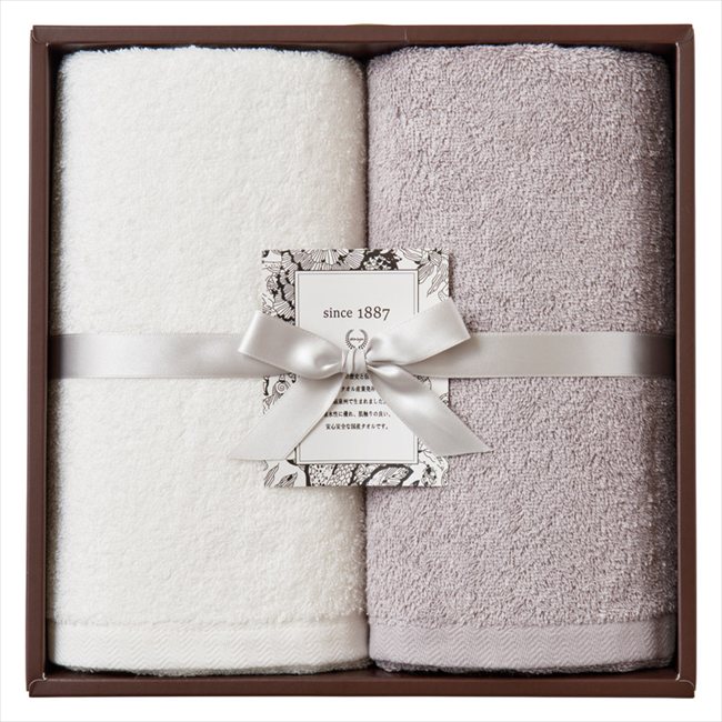 オウチツカイ スリムバスタオル2P パールホワイト/シアーグレー OT-2640-WG/PC 内祝 内祝い お祝 御祝 記念品 出産内祝い プレゼント 快気祝い 粗供養 引出物