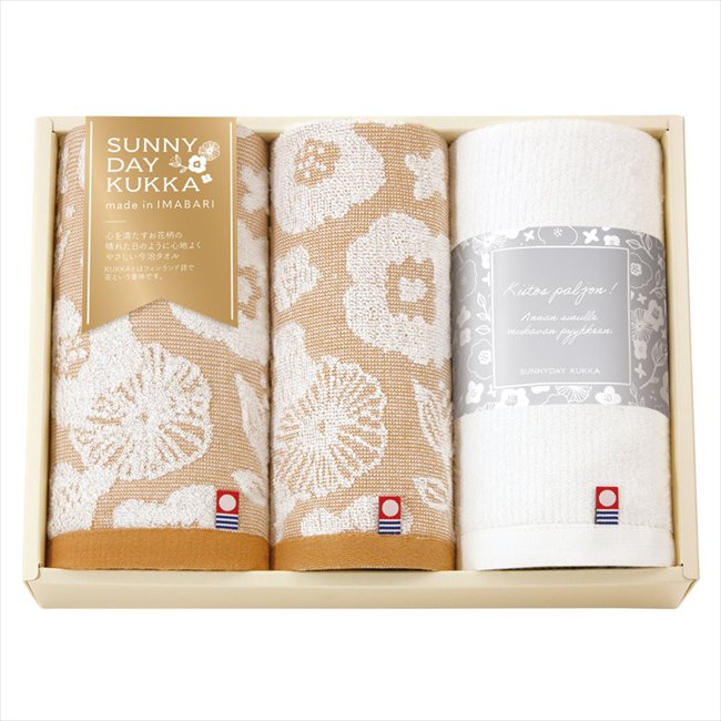 サニーデイクッカ 日本製 愛媛今治 フェイスタオル2P&ハンドタオル 69030 内祝 内祝い お祝 御祝 記念品 出産内祝い プレゼント 快気祝い 粗供養 引出物