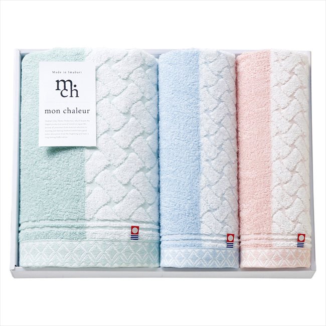 Mon Chaleur バスタオル&フェイスタオル2P MO-051 内祝 内祝い お祝 御祝 記念品 出産内祝い プレゼント 快気祝い 粗供養 引出物