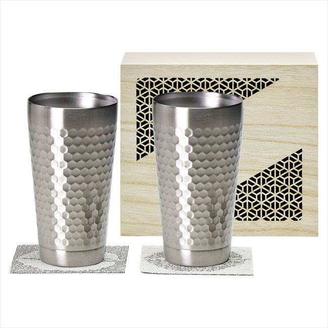 TUCHIME 2層タンブラー350mlペア（木箱入） CTHM-05-KI 内祝 内祝い お祝 御祝 記念品 出産内祝い プレゼント 快気祝い 粗供養 引出物