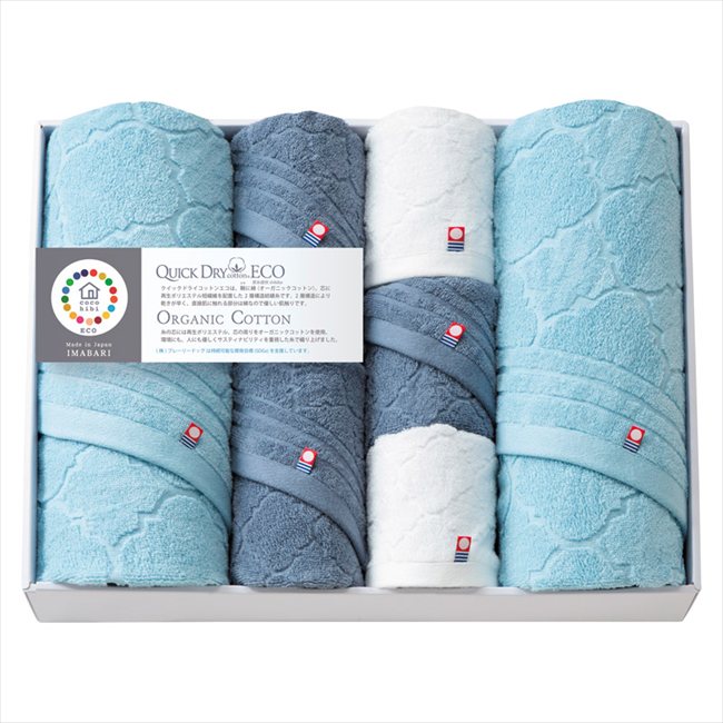 cocohibi クイックドライコットンエコ タオルセット QD-0101 内祝 内祝い お祝 御祝 記念品 出産内祝い プレゼント 快気祝い 粗供養 引出物