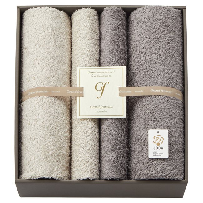 グランフランセヌーベル オーガニックコットン ロングパイル バスタオル2P&フェイスタオル2P GFG11500 内祝 内祝い お祝 御祝 記念品 出産内祝い プレゼント 快気祝い 粗供養 引出物