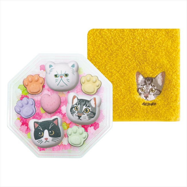 うちの子メイト ラムネと金平糖とハンカチ サバトラ UNSS-186/5/2 内祝 内祝い お祝 御祝 記念品 出産内祝い プレゼント 快気祝い 粗供養 引出物