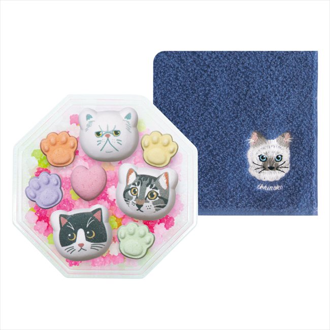 うちの子メイト ラムネと金平糖とハンカチ ラグドール UNSS-186/5/2 内祝 内祝い お祝 御祝 記念品 出産内祝い プレゼント 快気祝い 粗供養 引出物