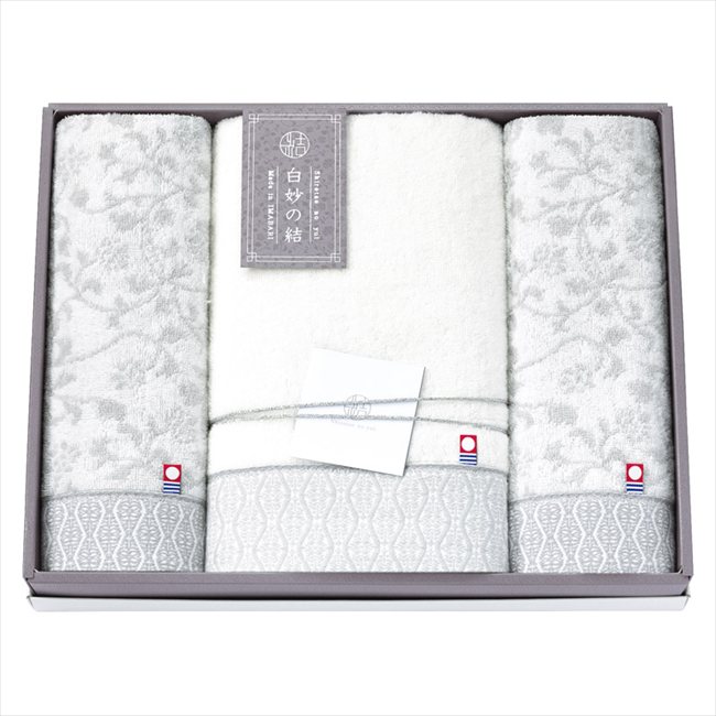 白妙の結 バスタオル&フェイスタオル2P SY-7051 内祝 内祝い お祝 御祝 記念品 出産内祝い プレゼント 快気祝い 粗供養 引出物