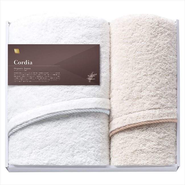 オーガニックジャパン Cordia ハーフバスタオル&フェイスタオル SZH-1030 内祝 内祝い お祝 御祝 記念品 出産内祝い プレゼント 快気祝い 粗供養 引出物