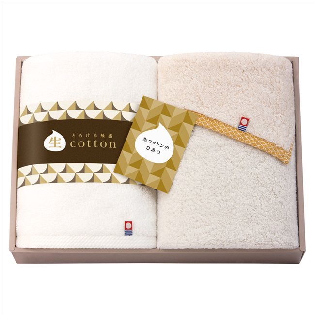 生コットン -なまこっとん- 日本製 愛媛今治 フェイスタオル2P 13050 内祝 内祝い お祝 御祝 記念品 出産内祝い プレゼント 快気祝い 粗供養 引出物