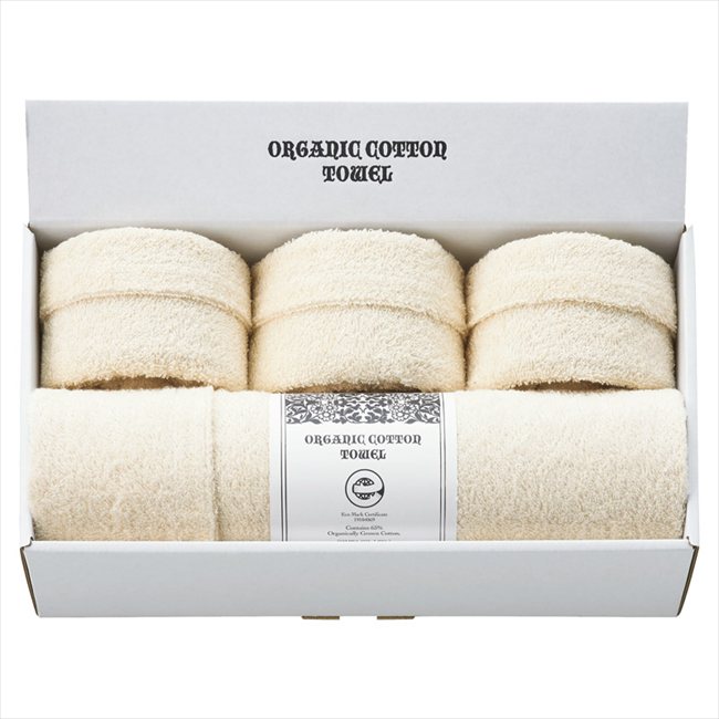 オーガニックコットンバスタオル&フェイスタオル3P OGE10360 内祝 内祝い お祝 御祝 記念品 出産内祝い プレゼント 快気祝い 粗供養 引出物