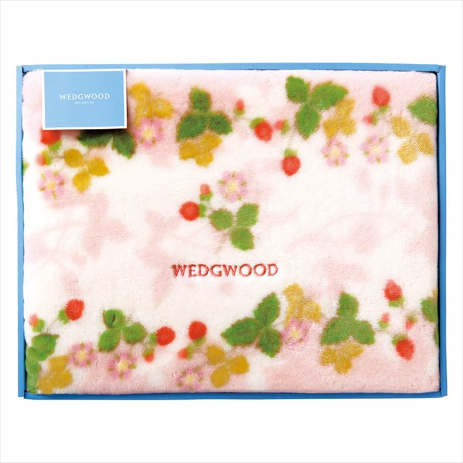 ウェッジウッド ワイルドストロベリー アクリルニューマイヤー毛布（毛羽部分） ピンク FQ88100051P/G 内祝 内祝い お祝 御祝 記念品 出産内祝い プレゼント 快気祝い 粗供養 引出物