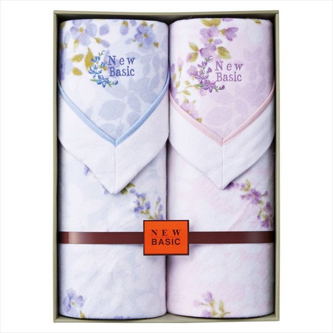 ニューベーシック 四方額付き洗える綿毛布（毛羽部分）2P RNB-4102 内祝 内祝い お祝 御祝 記念品 出産内祝い プレゼント 快気祝い 粗供養 引出物