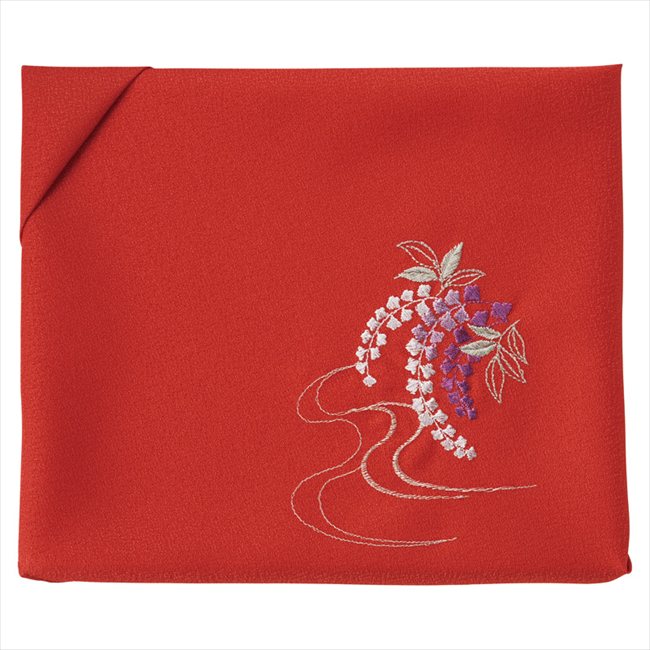 洛北 刺繍入り二巾風呂敷 赤 H031a/b 内祝 内祝い お祝 御祝 記念品 出産内祝い プレゼント 快気祝い ..