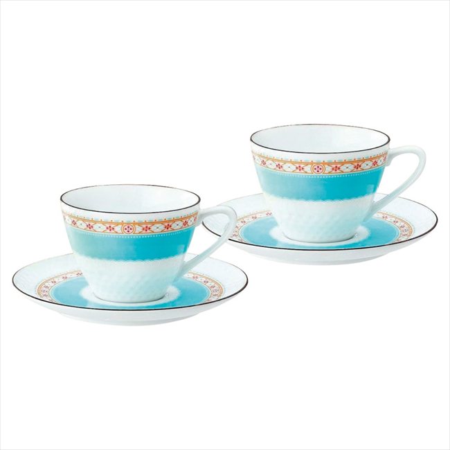 ノリタケ ハミングブルー ティー・コーヒー碗皿ペアセット 1645L/P94589 内祝 内祝い お祝 御祝 記念品..