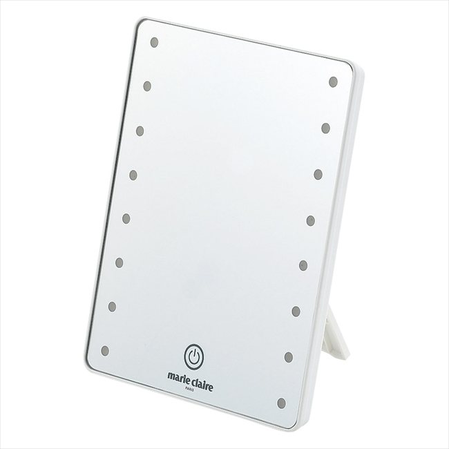 マリ・クレール LEDライト付卓上ミラー・スクエア MC-505 内祝 内祝い お祝 御祝 記念品 出産内祝い プレゼント 快気祝い 粗供養 引出物