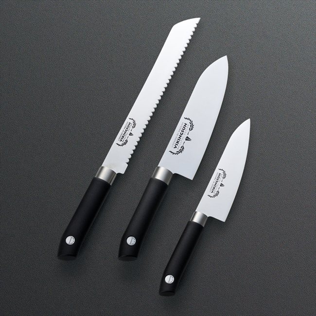 バイキングサン オリジナルキッチンナイフ3点セット　 VK-0801 内祝 内祝い お祝 御祝 記念品 出産内祝い プレゼント 快気祝い 粗供養 ..