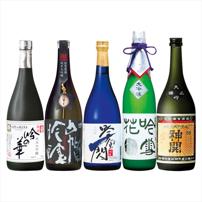 地酒道楽 大吟醸酒五重奏 5741801 内祝 内祝い お祝 御祝 記念品 出産内祝い プレゼント 快気祝い 粗供養 引出物