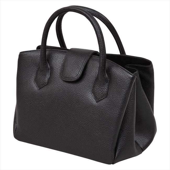 良品工房 日本製牛革ジャバラ式手提げバッグ（ブラック）　 B17-105B 内祝 内祝い お祝 御祝 記念品 出..