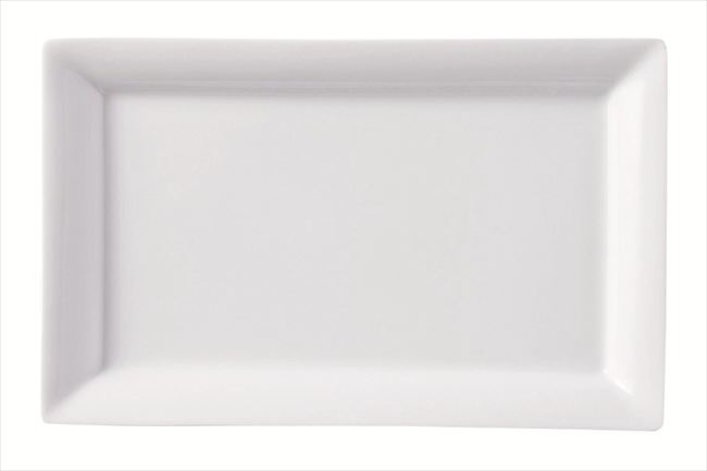 Rakuten - ナポリ 28cm角プラター 白磁 L-28.3 S-17.1 H-3cm 食器 創作料理 一品料理 多国籍料理 器 アジアン料理 和食器 洋食器 居酒屋 焼肉 中華 などにご利用頂けます