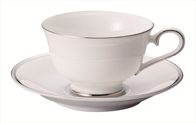 エレガンス 兼用碗 プラチナ 白磁 φ