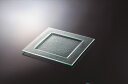 25cm正角リムプレート ガラス 25.3×25.3×H1.7cm(内寸16.0×16.0) 食器 創作料理 一品料理 多国籍料理 器 アジアン料理 和食器 洋食器 居酒屋 焼肉 中華 などにご利用頂けます