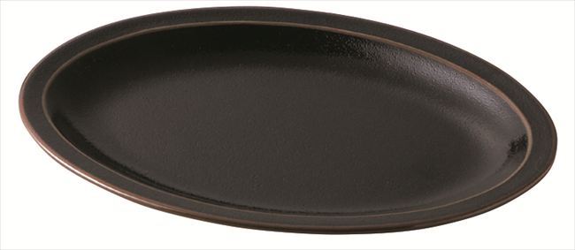乐天商城 - 柚子黒天目 8”プラター 磁器 21×14.6×2.6cm 食器 創作料理 一品料理 多国籍料理 器 アジアン料理 和食器 洋食器 居酒屋 焼肉 中華 などにご利用頂けます