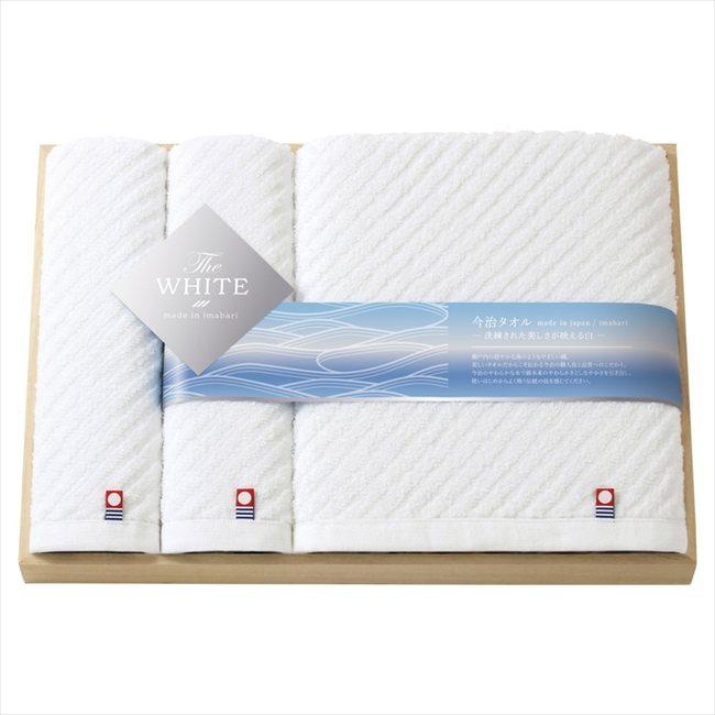 今治 ザ ホワイト 日本製 バスタオル&フェイスタオル2P（木箱入） 65550 内祝 内祝い お祝 御祝 記念品 出産内祝い プレゼント 快気祝い 粗供養 引出物