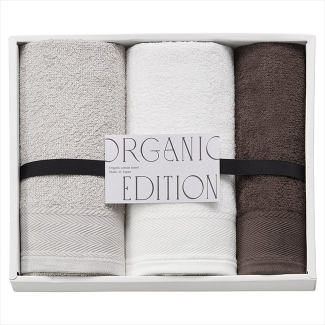 オーガニックエディション オーガニックコットン使用国産フェイスタオル2P&ウォッシュタオル OE1025 内祝 内祝い お祝 御祝 記念品 出産内祝い プレゼント 快気祝い 粗供養 引出物