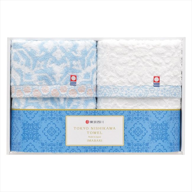 nishikawa 今治製フェイスタオル2P TT89200505 内祝 内祝い お祝 御祝 記念品 出産内祝い プレゼント 快気祝い 粗供養 引出物