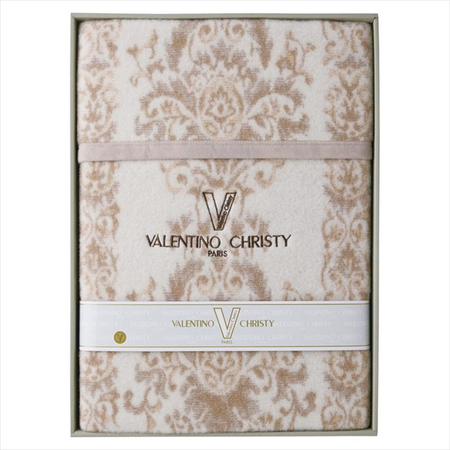 ヴァレンティノ・クリスティー ジャカード織カシミヤ入りウール毛布（毛羽部分） VCM-208 内祝 内祝い お祝 御祝 記念品 出産内祝い プレゼント 快気祝い 粗供養 引出物
