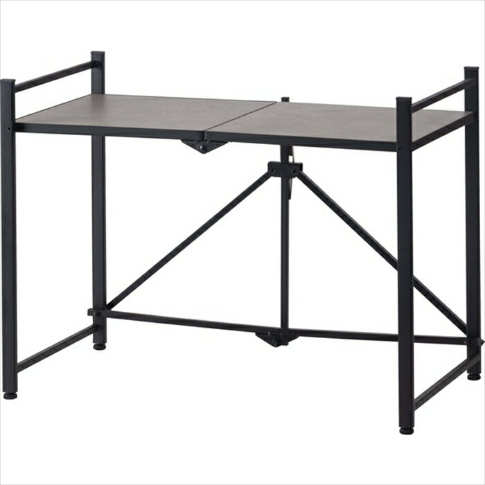 フォールディングレンジラック ブラック LFS-53BK インテリア 家具 ストレージ