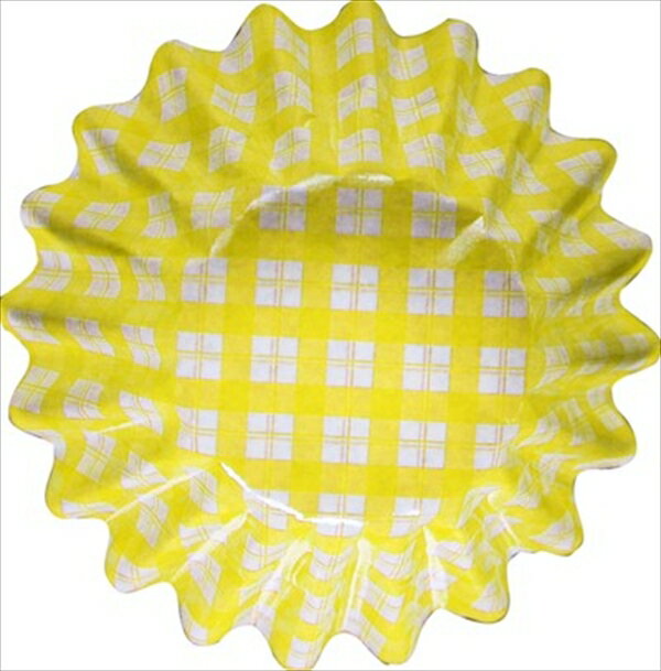 VIVIDケース丸型8号 チェック黄 ◆ご注文単位：1本（500枚入） 業務用 キッチン用品 厨房用品 食器 居酒屋 おしゃれ食器 創作料理