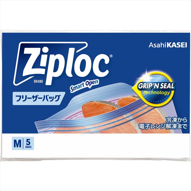 粗品ジップロックフリーザーバッグ（M）5枚袋入 粗品 景品 記念品 来場記念 来店促進 ノベルティ プチギフト