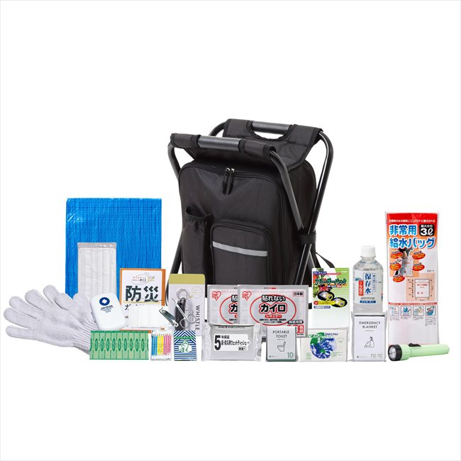 Rakuten - イス型リュック防災17点セット1000E 9-1000E 粗品 景品 記念品 来場記念 来店促進 ノベルティ プチギフト