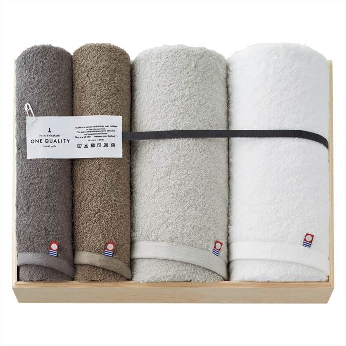今治タオル ONE QUALITY バス2P・フェイスタオル2P 内祝 内祝い お祝 御祝 記念品 出産内祝い プレゼント 快気祝い 粗供養 引出物