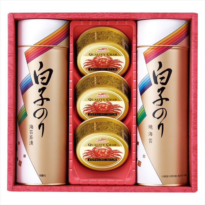 白子のり のりとカニ缶詰合せ 内祝 内祝い お祝 御祝 記念品 出産内祝い プレゼント 快気祝い 粗供養 引出物