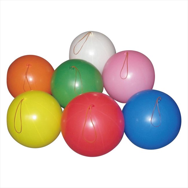 モンスターパンチボール無地 100入（ゴム付）7色アソート 指定不可 景品 記念品 粗品 ノベルティ 名入れ 御挨拶 ご挨拶