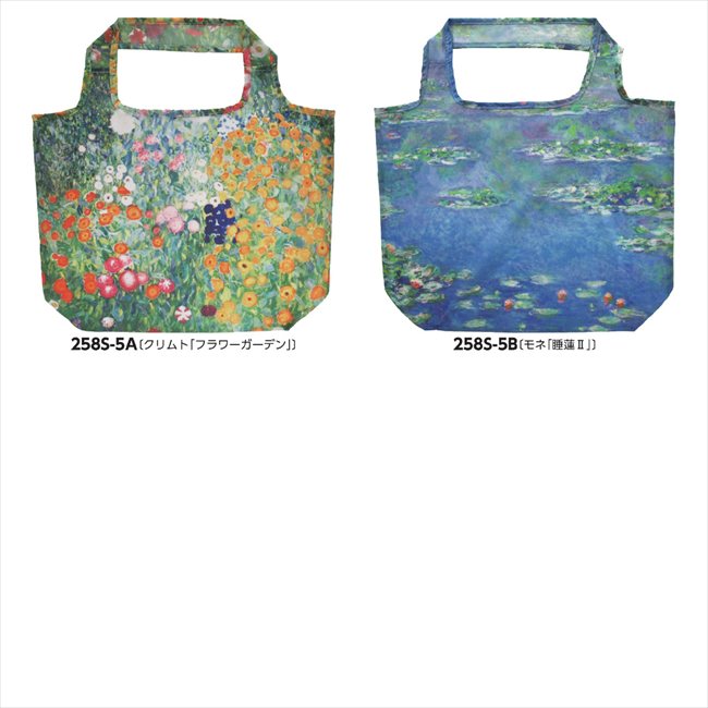名画エコバッグMサイズ A/クリムトフラワーガーデン AE-00825 景品 記念品 粗品 ノベルティ 名入れ 御挨拶 ご挨拶